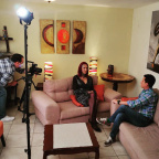 Entrevista en casa para N+Media de Televisa
